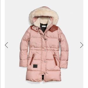 Shearling Puffer Coat, S